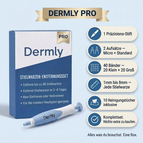 ⬆ UPGRADE: Dermly Pro — 2-in-1 Ausführung